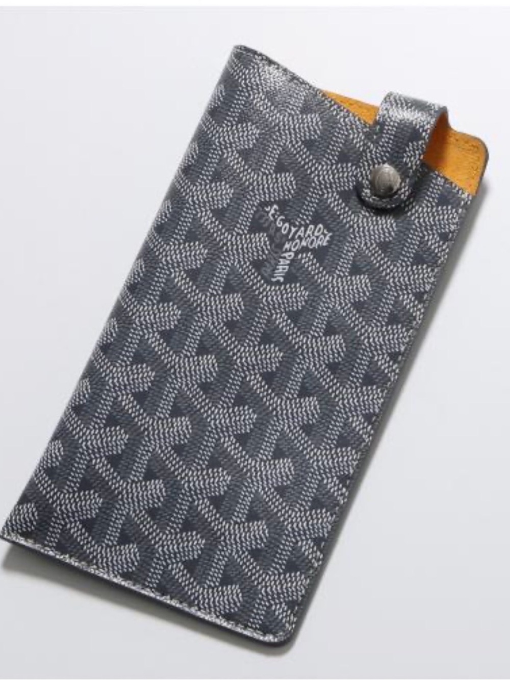 Goyard Gray Monogram Eyewear Sleeve with Gold Interior